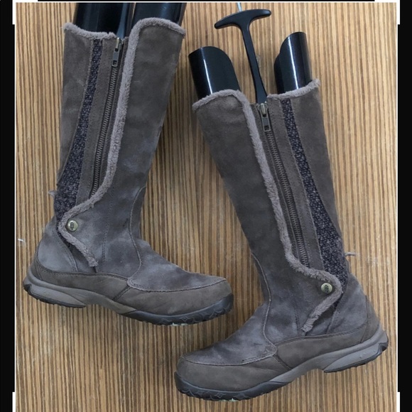 Salomon Emmy Waterproof Insulated Brown Suede Boots Winter Snow - Picture 6 of 9